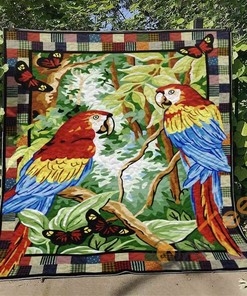 Parrot Quilt Blanket Bedding Set