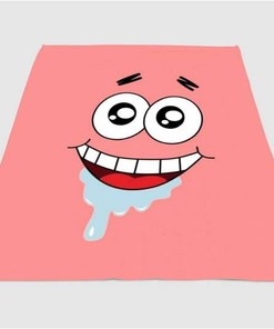 Patrick Cartoon Network Sherpa Fleece Blanket Gifts for Family, for Couple