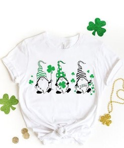 Patrick Day Gnomes Shirt, St. Patricks Day Shirt, Shamrock Lucky Lips, Four Leaf Clover, Shamrock, Irish Shirt