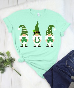 Patrick Day Lucky Gnomes Shirt, St. Patricks Day Shirt, Shamrock Lucky Lips, Four Leaf Clover, Shamrock Shirts, Patrick's Day, Irish Tshirt