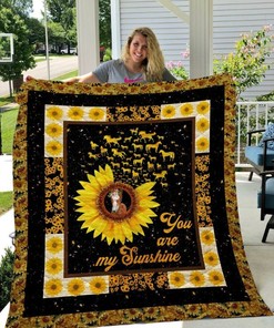 Pattern Horse Sunflower You Are My Sunshine Quilt Blanket Bedding Set