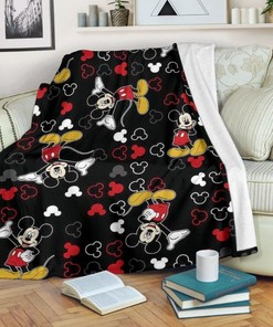Pattern Mickey Mouse Disney Fleece Blanket Gift For Fan, Quilt Blanket Bedding Set Gift