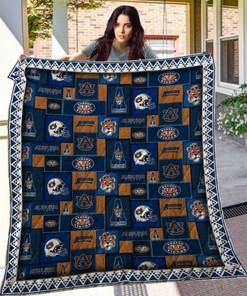 Pattern Ncaa Auburn Tigers Lovers Quilt Blanket Bedding Set