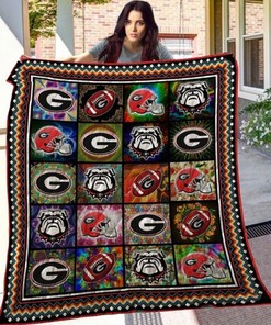 Pattern Ncaa Georgia Bulldogs Quilt Blanket Bedding Set