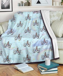 Pattern Unicorn Unicorn Lover Sherpa Fleece Blanket Gifts for Family, for Couple
