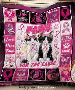 Paws For The Cause Quilt Blanket Bedding Set
