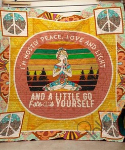 Peace Love And Light Quilt Blanket Bedding Set