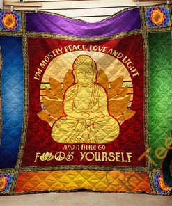 Peace Love Light Yoga Quilt Blanket Bedding Set