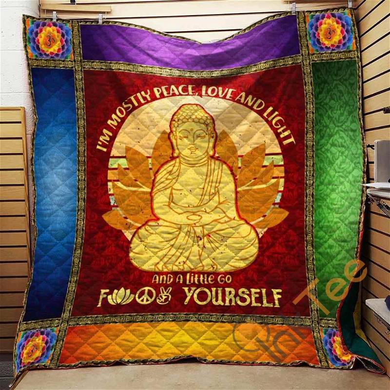 Peace Love Light Yoga Quilt Blanket Bedding Set