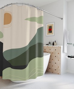 Peaceful Meditation Apartment Bathroom Curtain - Shower Curtain