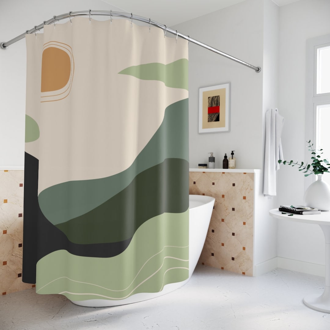 Peaceful Meditation Apartment Bathroom Curtain - Shower Curtain