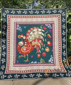 Peacock Quilt Blanket Bedding Set
