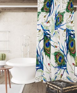 Peacock Shower Curtain Plus Options For Bathroom Set