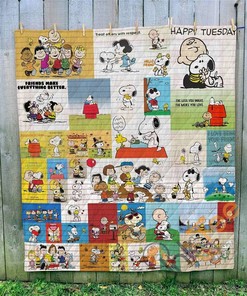 Peanuts 3D Quilt Blanket Bedding Set