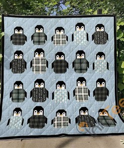 Penguin Quilt Blanket Bedding Set