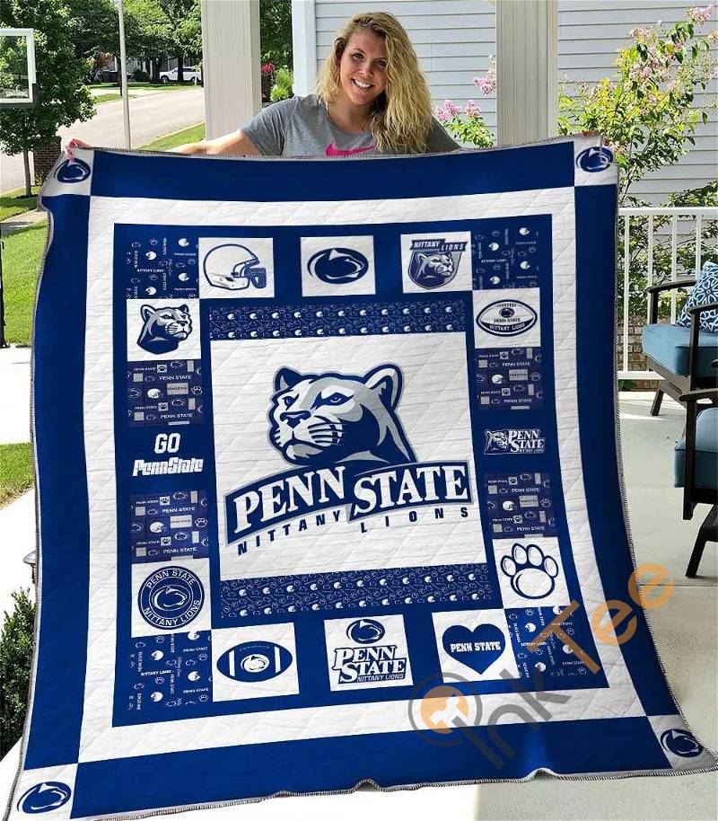 Penn State Nittany Lions Quilt Blanket Bedding Set