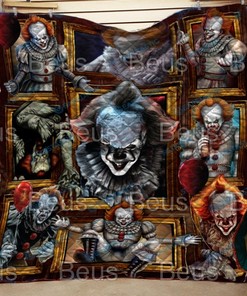Pennywise Scary Movie Horror Halloween Quilt Blanket Bedding Set