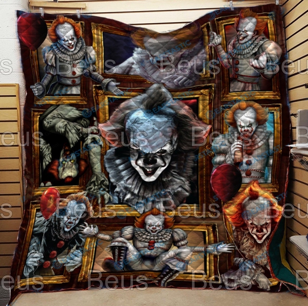 Pennywise Scary Movie Horror Halloween Quilt Blanket Bedding Set