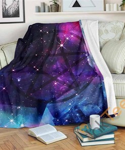 Pentagram Sherpa Fleece Blanket Gifts for Family, for Couple