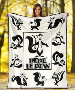 Pepe Le Pew Looney Tunes Sherpa Fleece Blanket Gifts for Family, for Couple