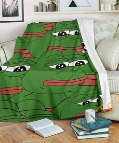 Pepe The Frog Sherpa Fleece Blanket Gifts for Family, for Couple