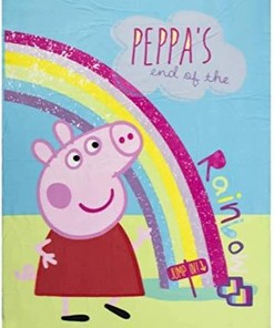 Peppa Pig Kids Sherpa Fleece Blanket Gifts for Family, for Couple
