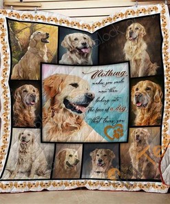 Perfect Golden Dogs Quilt Blanket Bedding Set