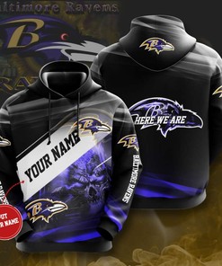Personalized Baltimore Ravens Custom Sport All Over Print Hoodie 3D