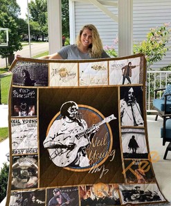 Personalized Best of Neil Young Quilt Blanket Bedding Set