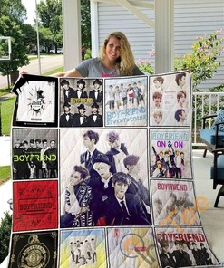 Personalized Boyfriend Quilt Blanket Bedding Set with 2 Pillowcases
