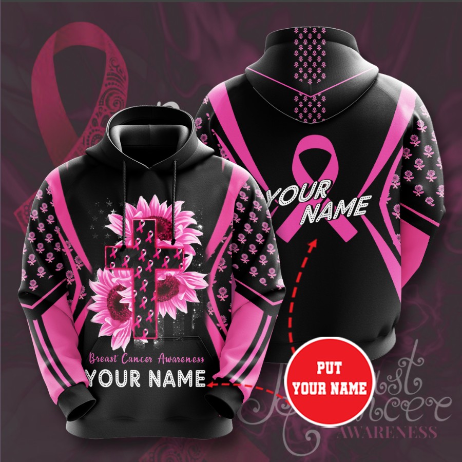 Personalized Breast Cancer Awareness Custom All Over Print Hoodie 3D