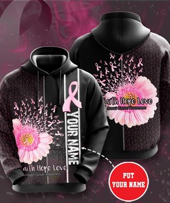 Personalized Breast Cancer Awareness Custom Hoodie 3D