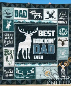 Personalized Buckin Dad Quilt Blanket Bedding Set for Father's Day