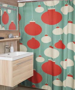 Personalized Christmas Shower Curtain With Faux Textured Design, Perfect Gift For Your Home And Bathroom