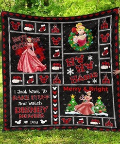 Personalized Cinderella Disney Princess Christmas Gift Quilt Set