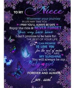Personalized Customize To My Niece Aunt Love You For The Rest Of Mine Forever Always Mandala Fleece Blanket