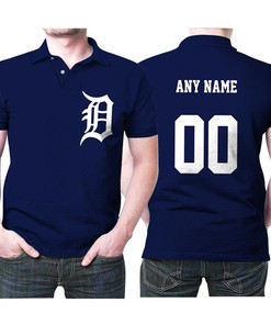 Personalized Detroit Tigers Anyname 00 2019 Team Black Jersey Inspired Style 3D All Over Print Polo Shirt