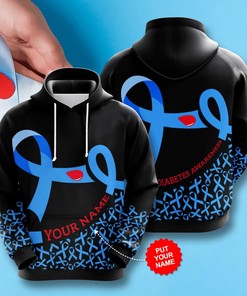 Personalized Diabetes Awareness Custom Hoodie 3D