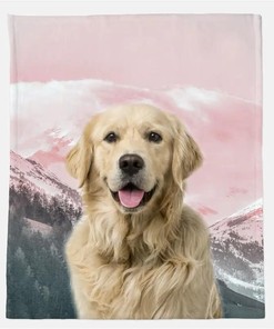 Personalized Dog Face Pet Lover Gift Sherpa Fleece Blanket Gifts for Family, for Couple