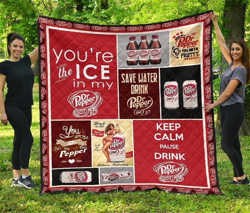 Personalized Dr Pepper Diet Soft Drink Lover Quilt Gift