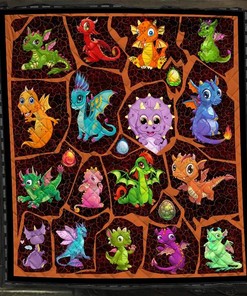 Personalized Dragon Mania Legends Quilt Blanket Bedding Set - Cute Baby Dragon Gift