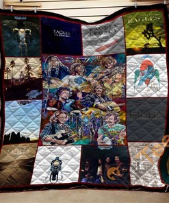 Personalized Eagles Fan Collage Quilt Blanket Bedding Set