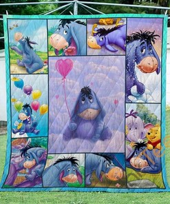 Personalized Eeyore Theme Quilt Bedding Set for Home Decor