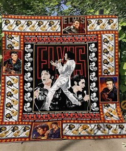 Personalized Elvis Presley Fan Quilt Blanket Bedding Set