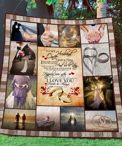 Personalized Family To My Husband Quilt Blanket Bedding Set