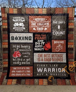 Personalized Fear of Boxing Quilt Blanket Bedding Set for Sports Fans