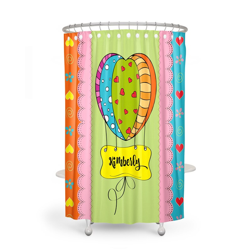 Personalized Funky Colorful Shower Curtain - Image 2