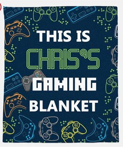 Personalized Gaming Blanket Gift For Gamer Lover Sherpa Fleece Blanket Gifts for Family, for Couple