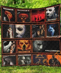 Personalized Halloween Themed Quilt Blanket And Bedding Set with 2 Pillowcases