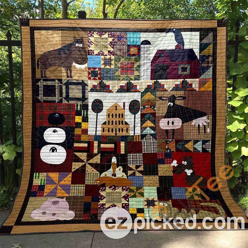 Personalized Happy Family Quilt Blanket Bedding Set for Home Decor